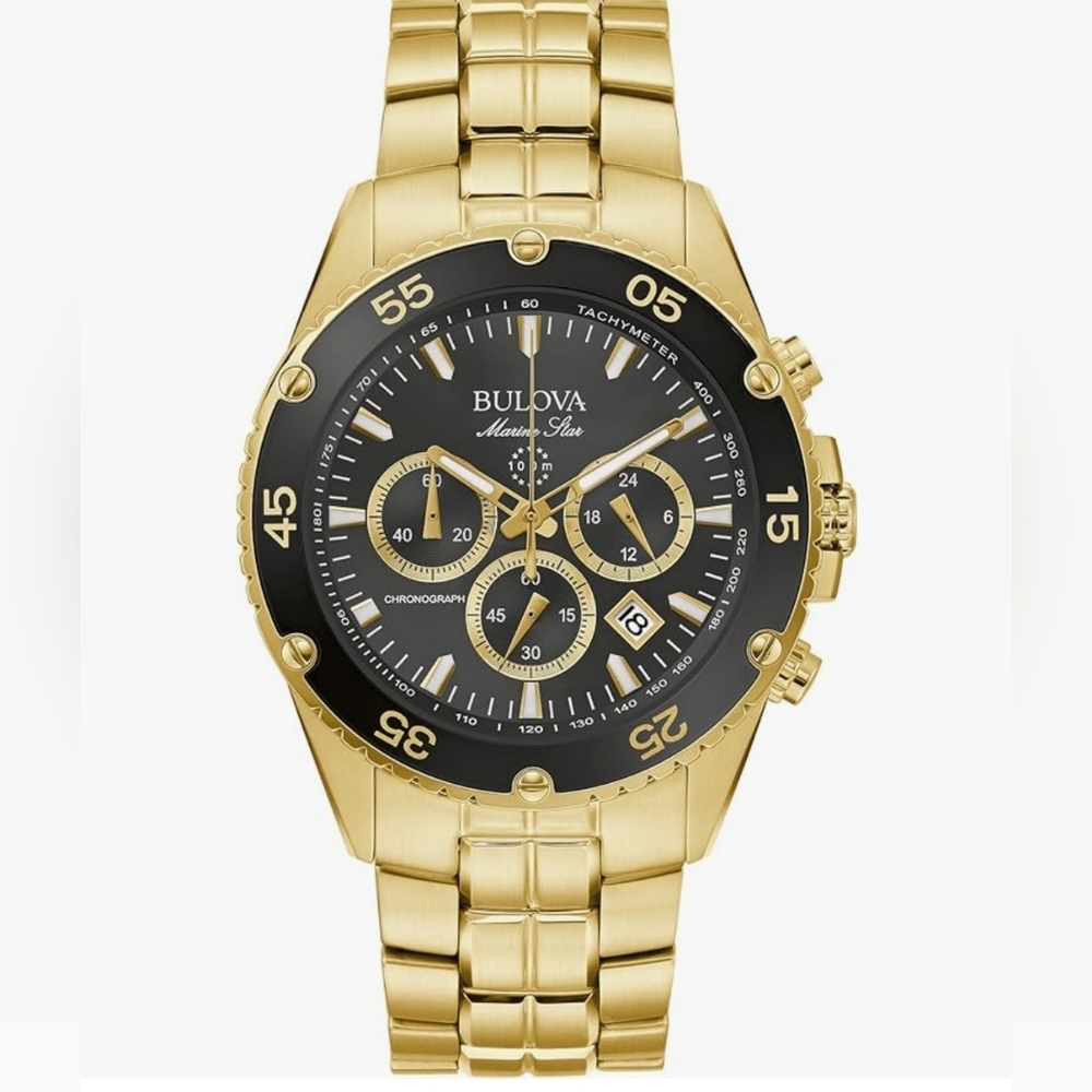 Bulova Men's Marine Star Gold Chronograph Watch